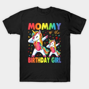 Mommy Of The Birthday Girl Mother Gift Unicorn Birthday T-Shirt